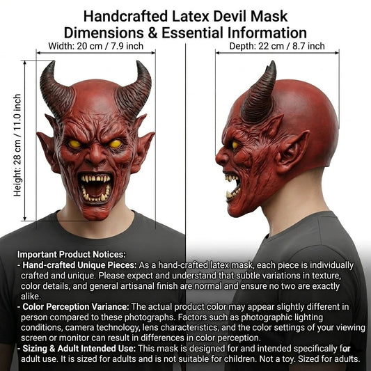 Horned Demon Latex Mask