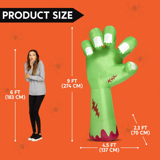 Giant Zombie Hand Inflatable (9 ft)