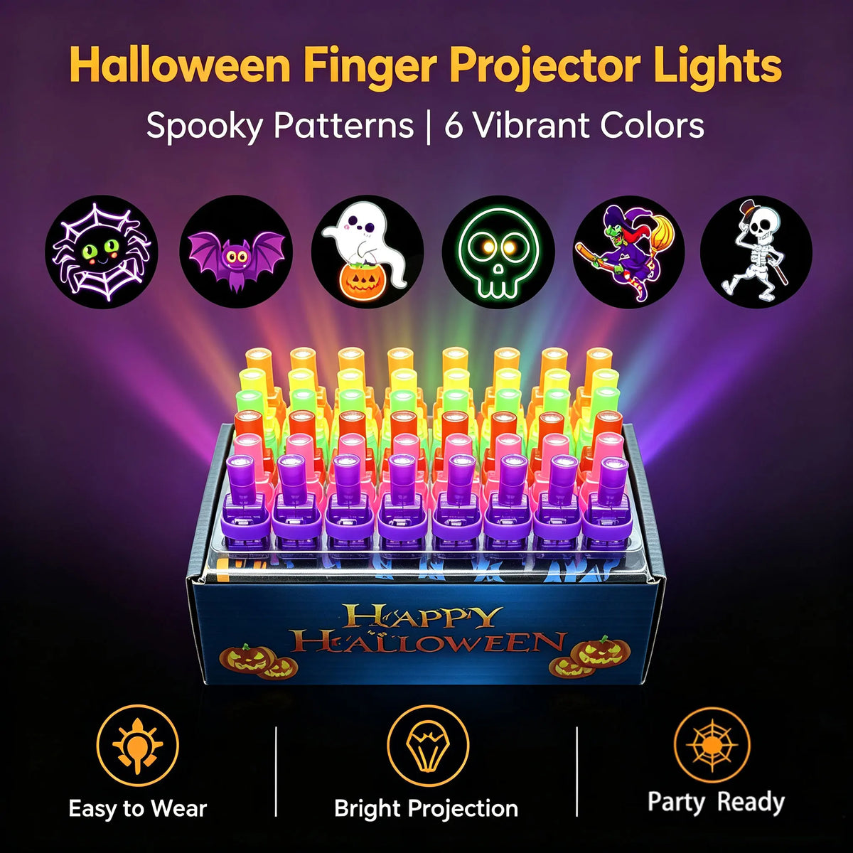 Ghost Glow Finger Lights (36 pcs)