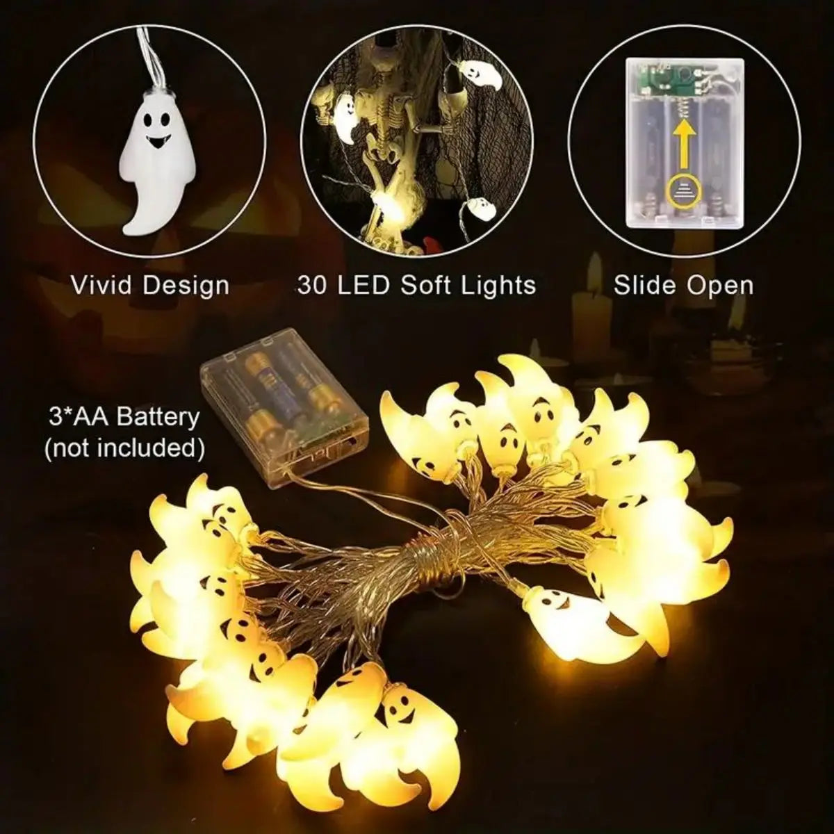 Floating Ghost String Lights