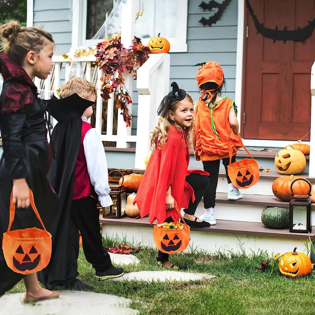 Jack-o'-Lantern Candy Bags