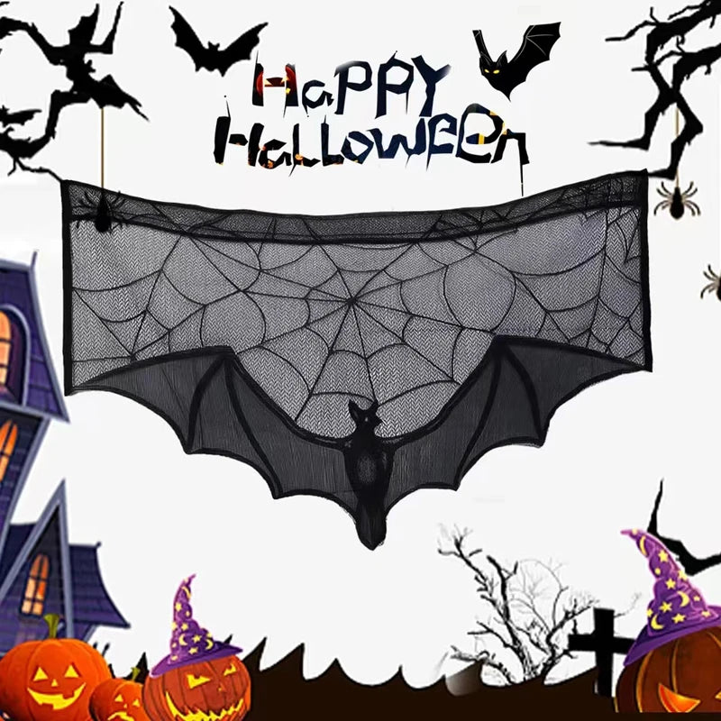 Bat Lace Mantel Scarf