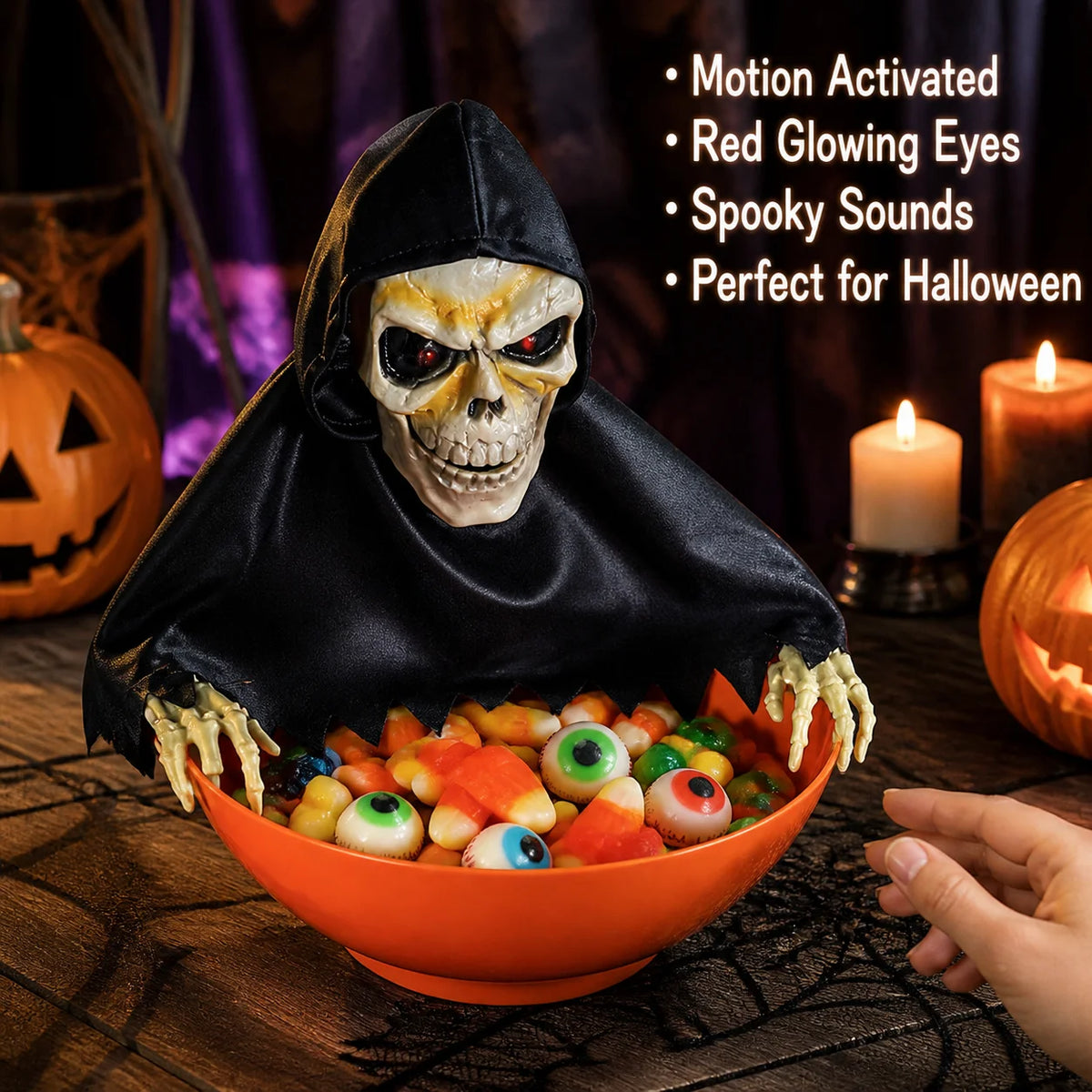 Grim Reaper Candy Bowl (Motion-Activated)