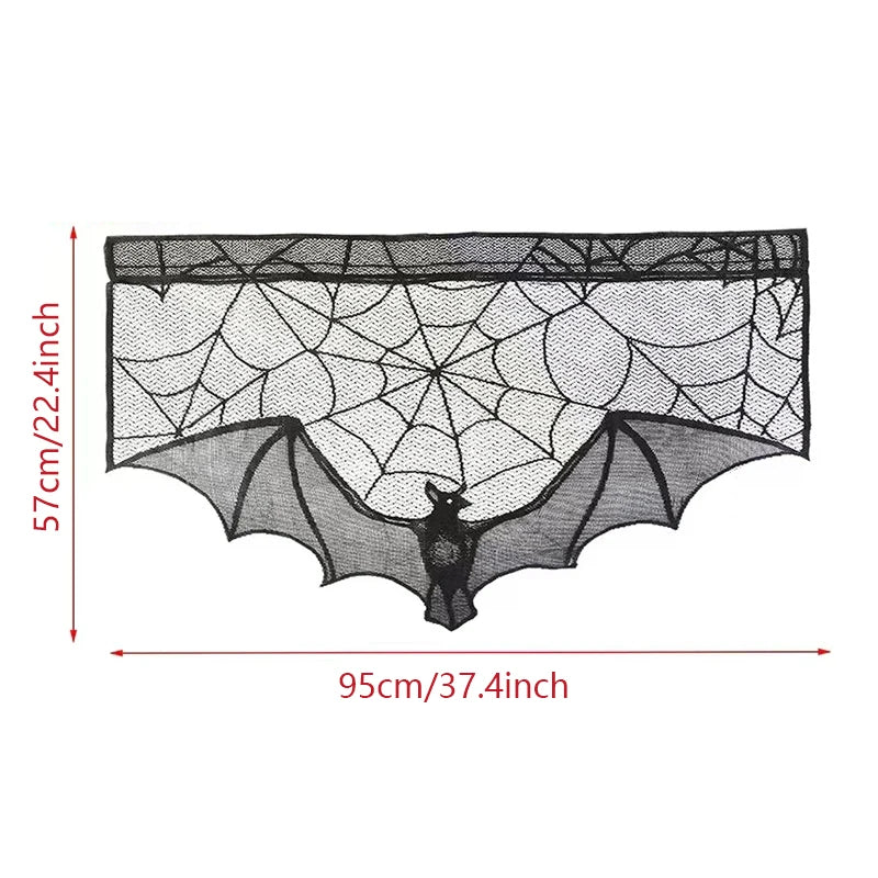 Bat Lace Mantel Scarf