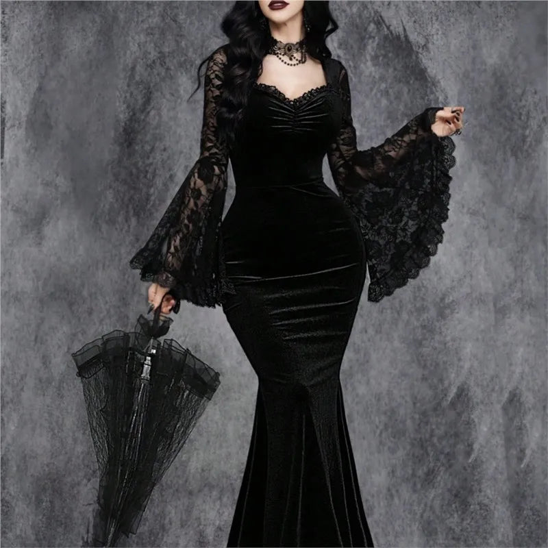 Mourning Velvet Gown