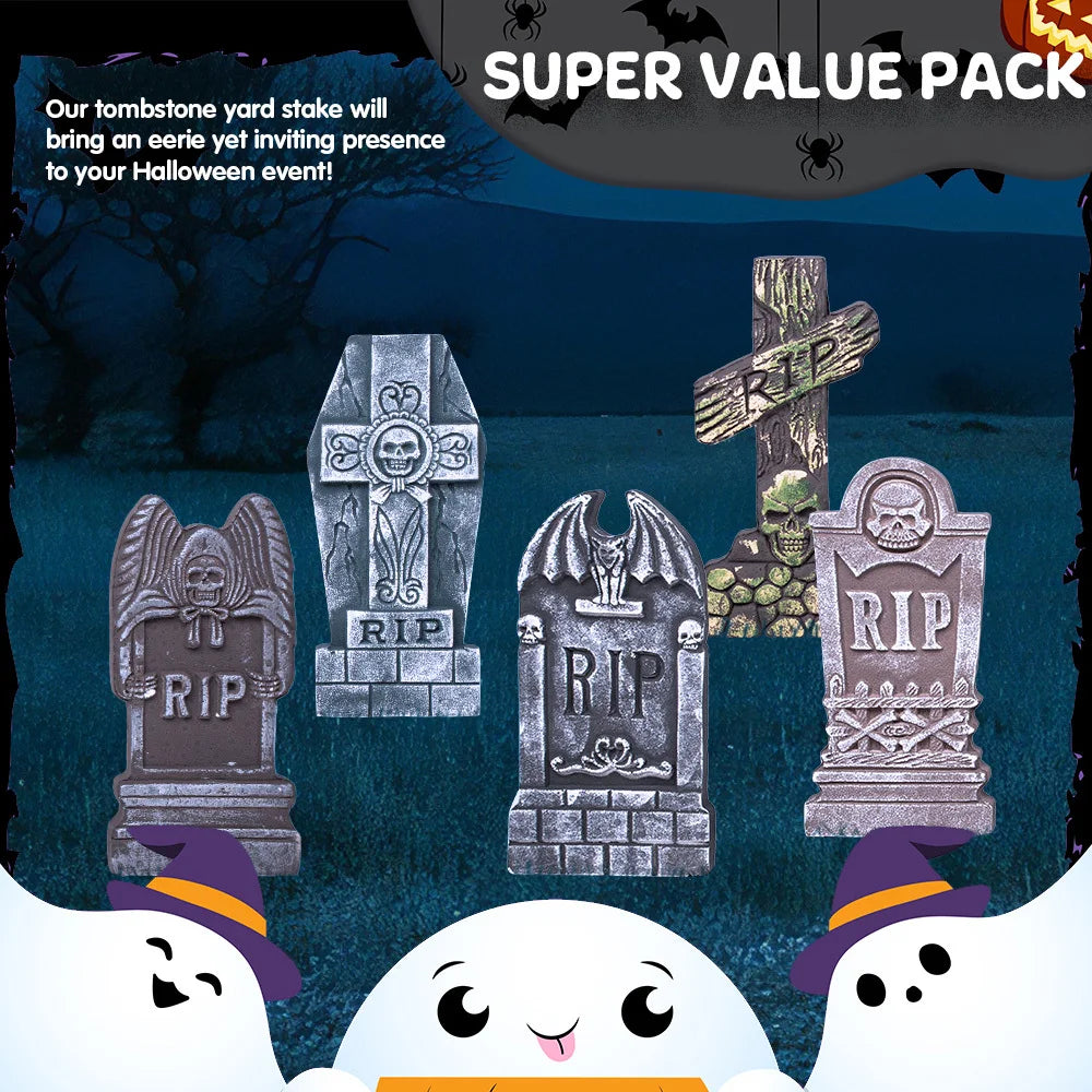 Graveyard Tombstones (5-Pack)