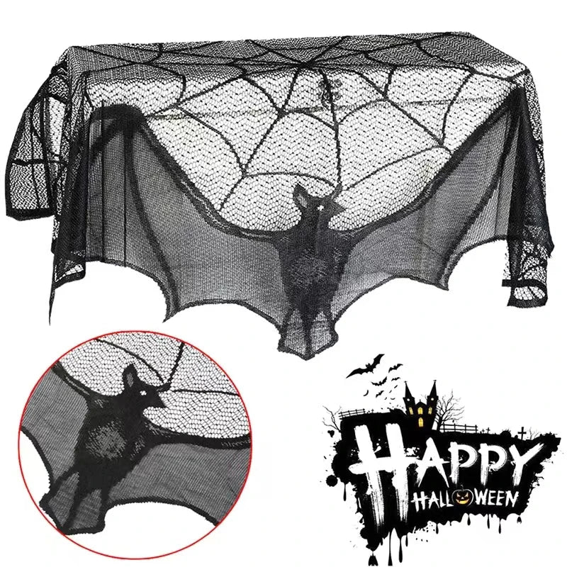 Bat Lace Mantel Scarf