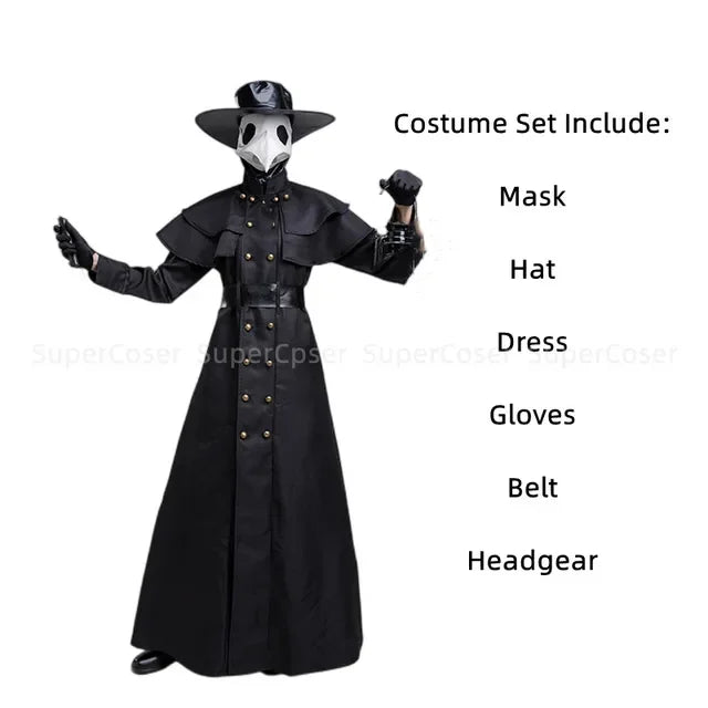 Plague Doctor Hooded Robe