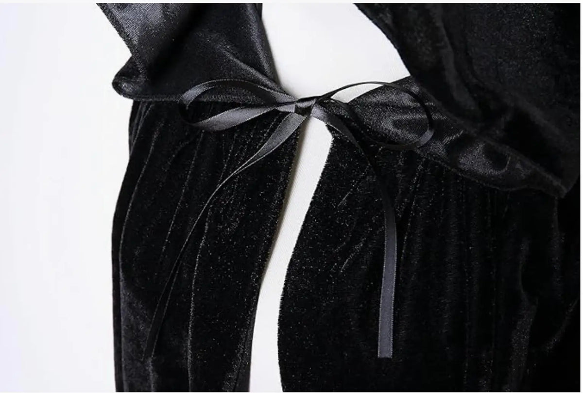 Midnight Velvet Hooded Cloak