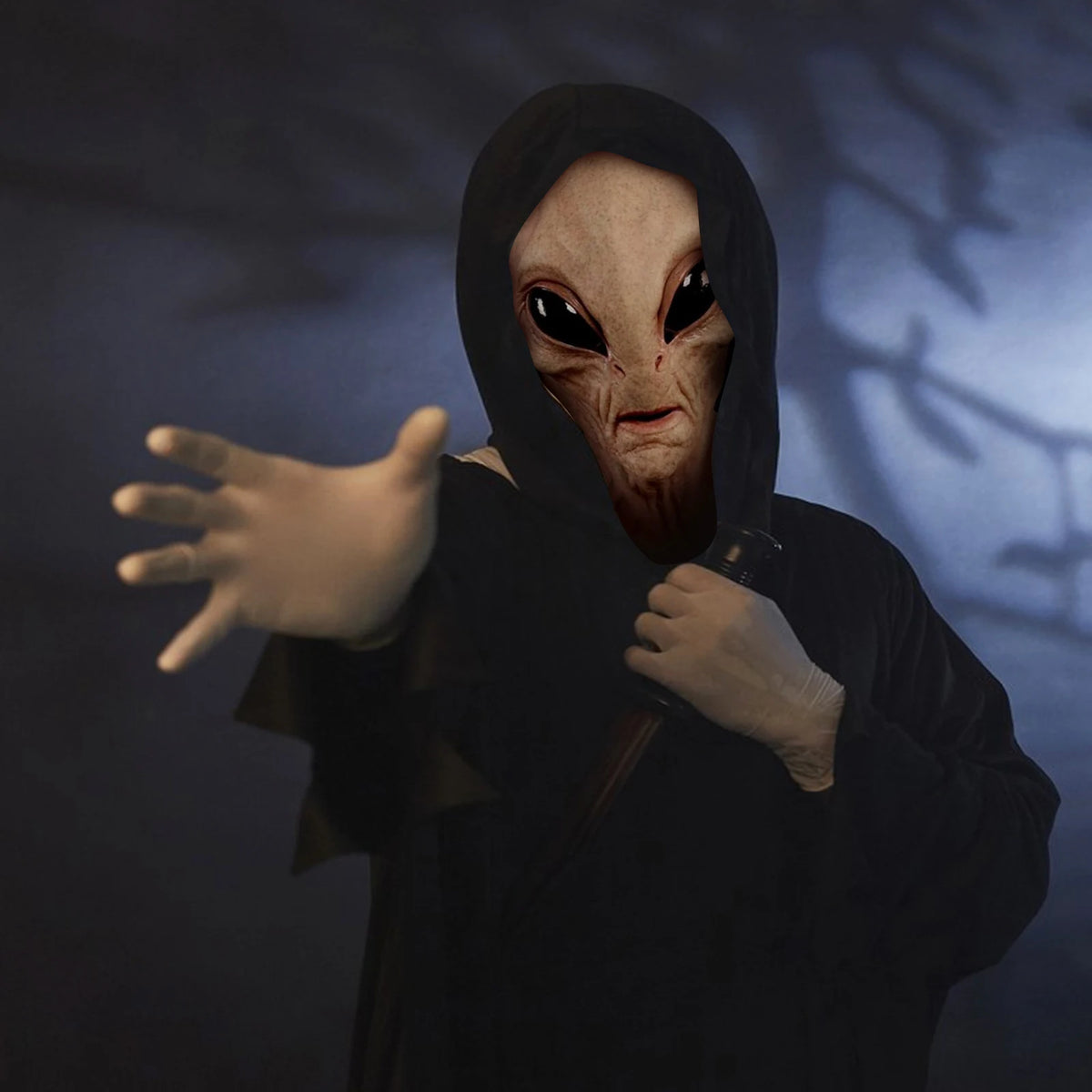 Grey Alien Latex Mask