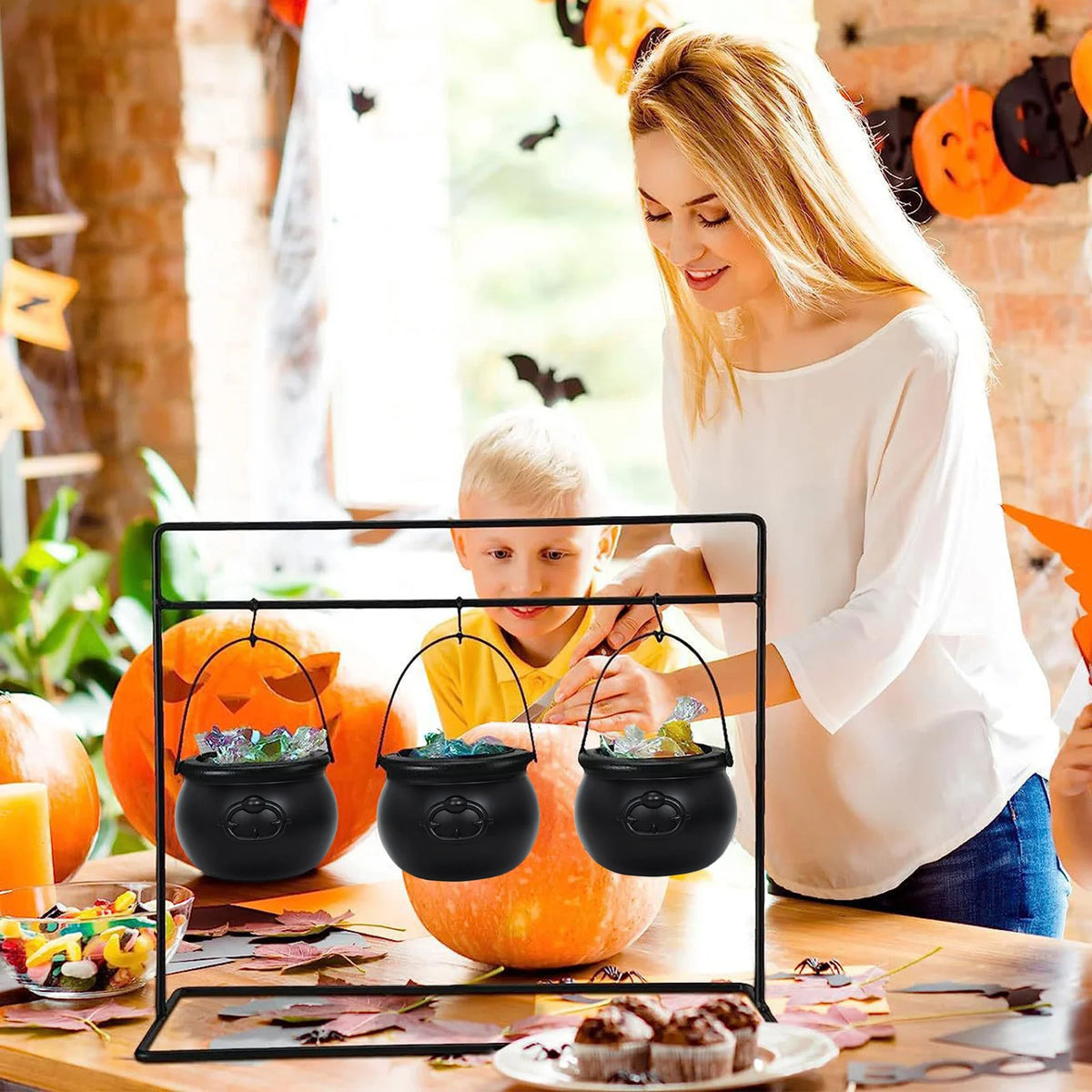 Witch's Cauldron Candy Bowls
