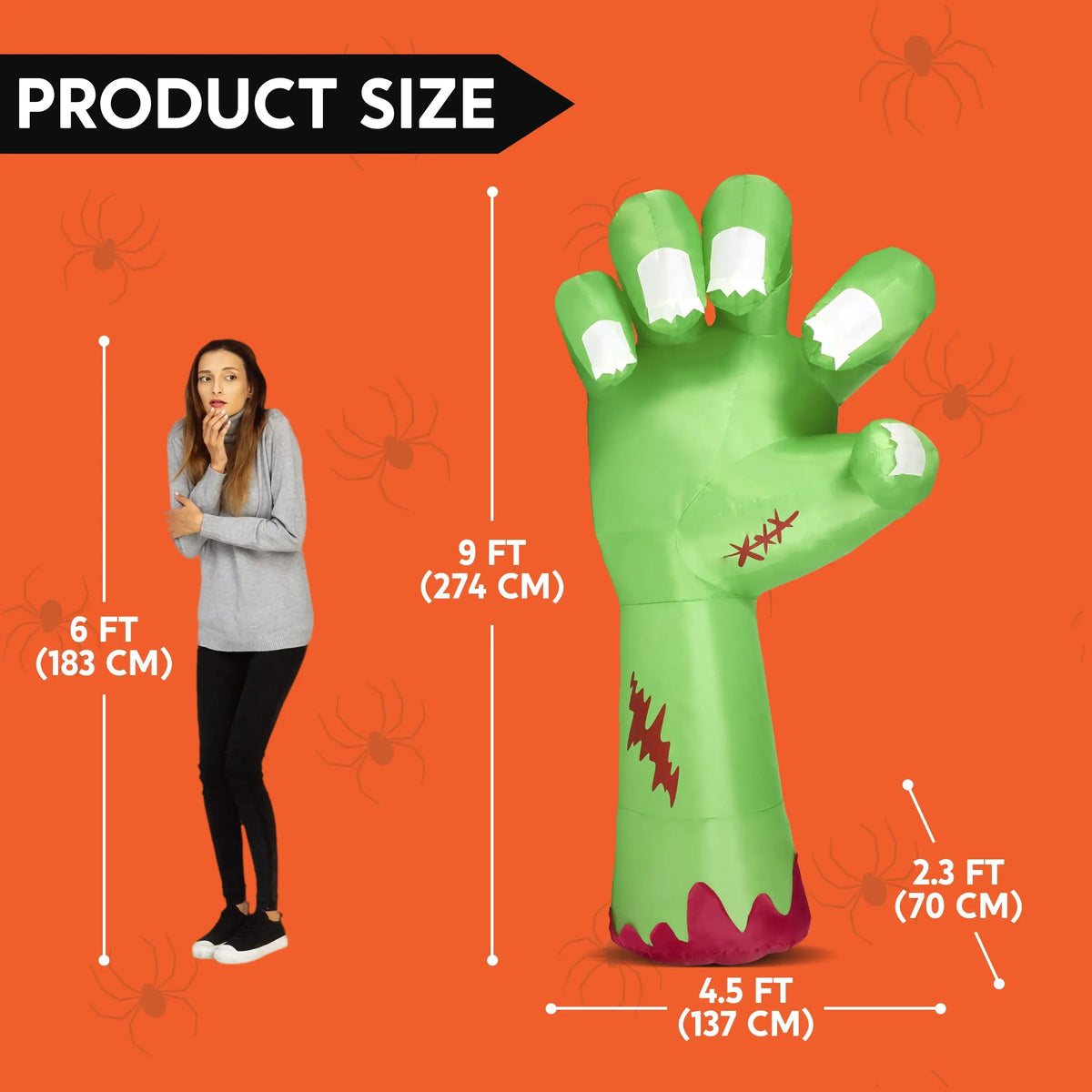 Giant Zombie Hand Inflatable (9 ft)