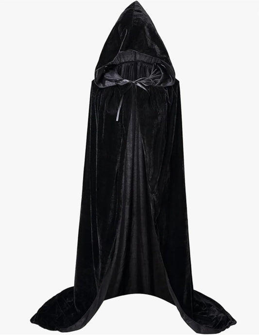 Midnight Velvet Hooded Cloak