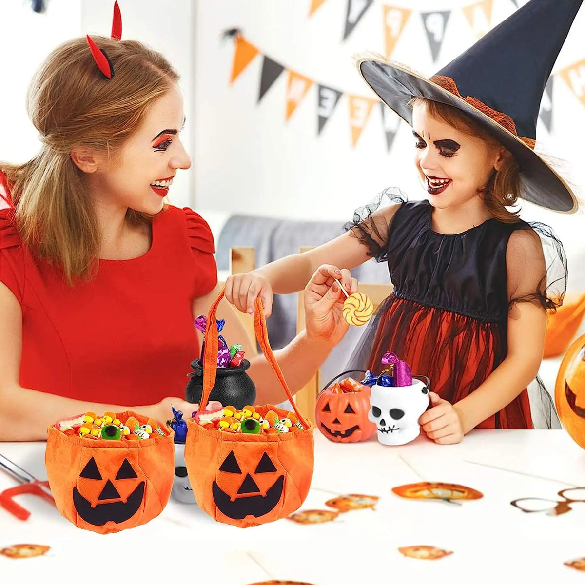 Jack-o'-Lantern Candy Bags