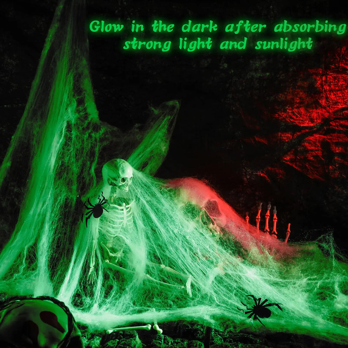 Glow-in-the-Dark Spider Web