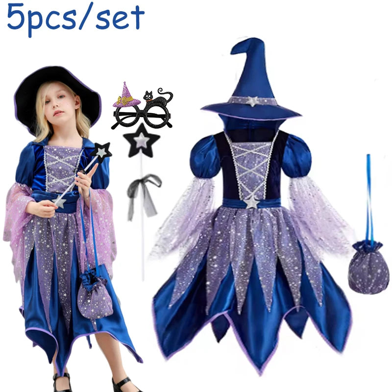Starry Witch Girls Costume Set