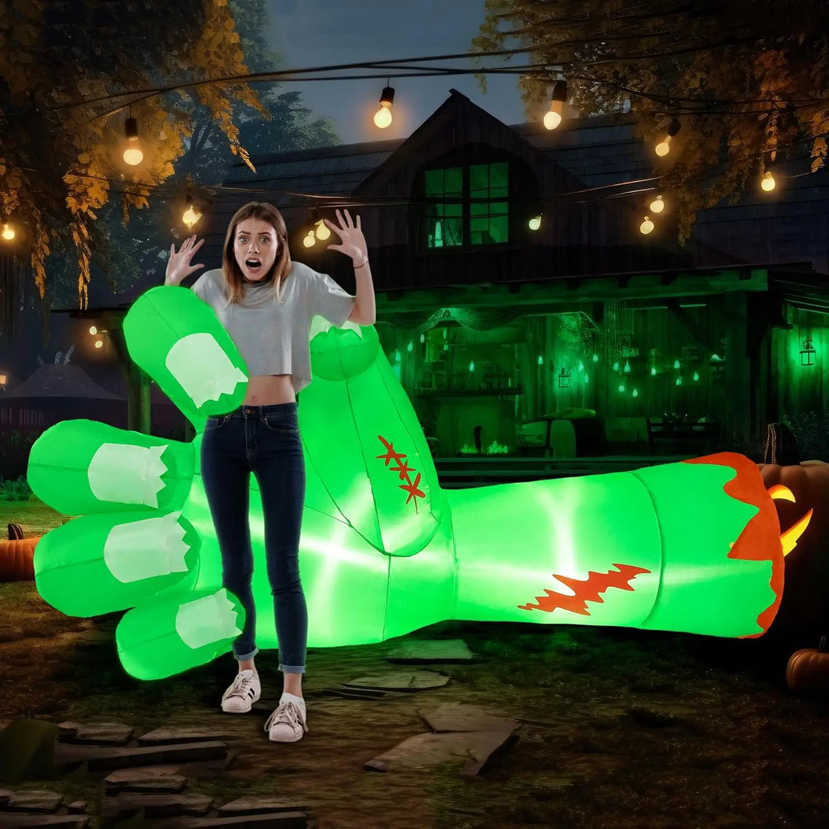 Giant Zombie Hand Inflatable (9 ft)