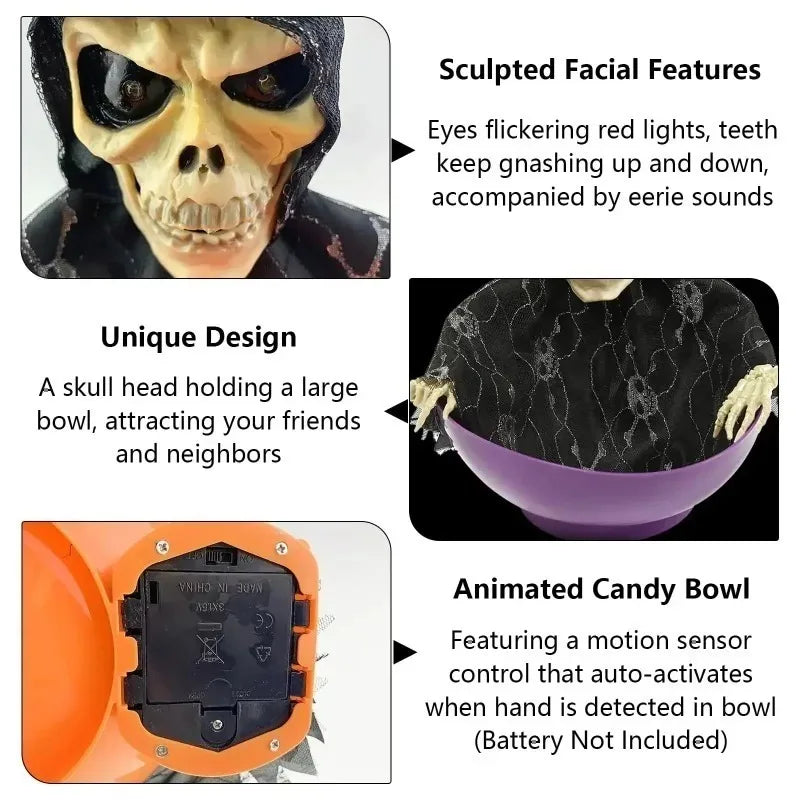 Grim Reaper Candy Bowl (Motion-Activated)
