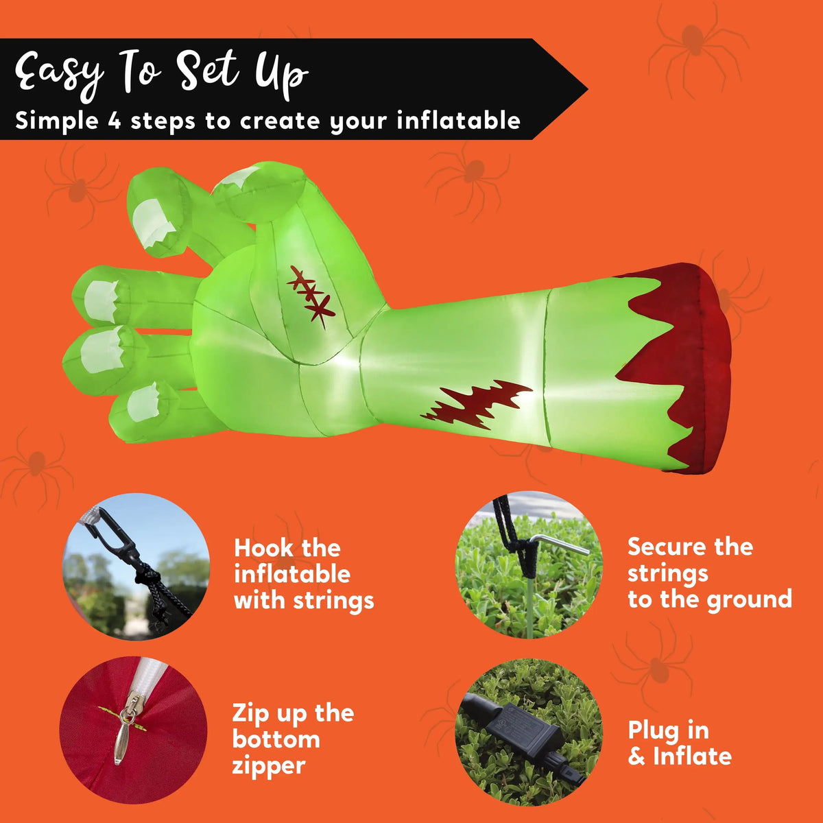 Giant Zombie Hand Inflatable (9 ft)