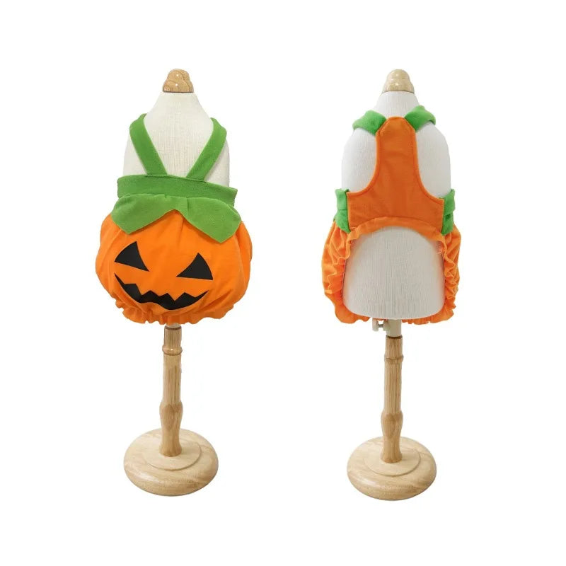 Pumpkin Overalls Pet Costume