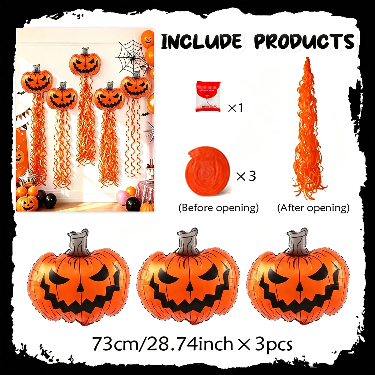 Wicked Pumpkin Balloon Kit (7 pcs)