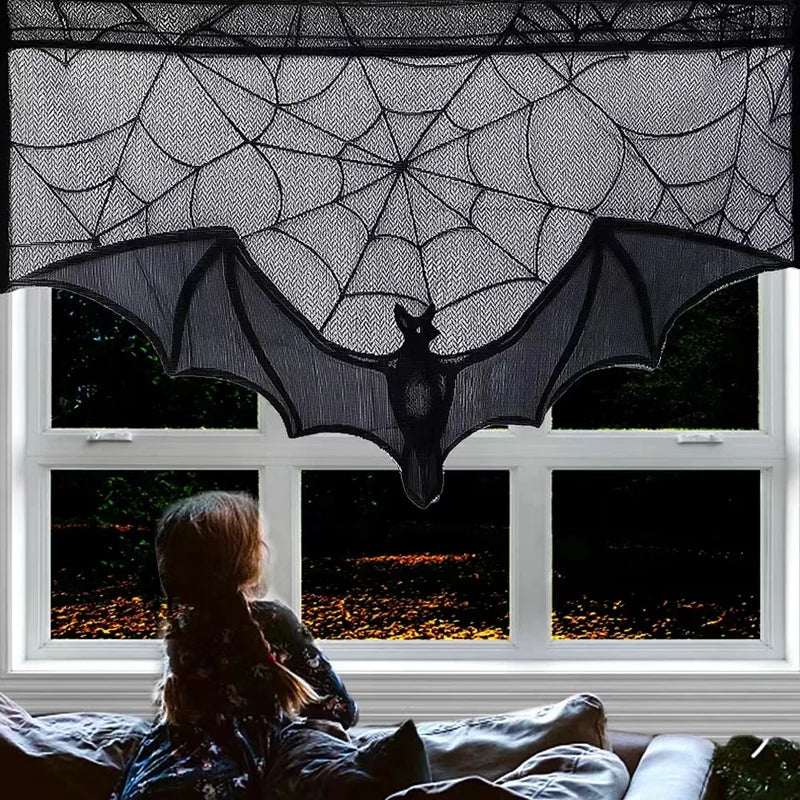 Bat Lace Mantel Scarf